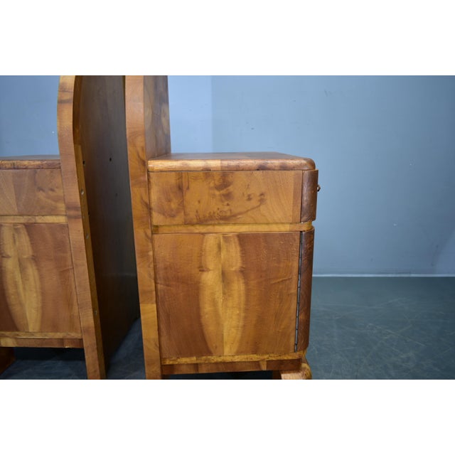 Art Deco Bedside Tables, Czechoslovakia, 1934s, Set of 2 For Sale - Image 12 of 18
