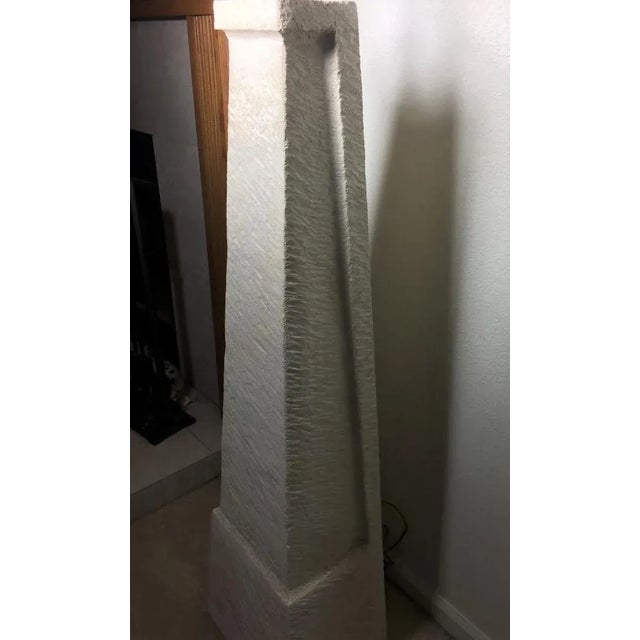 Mid 20th Century Vintage Mid Century Coral Stone Pyramid Floor Lamp For Sale - Image 5 of 12