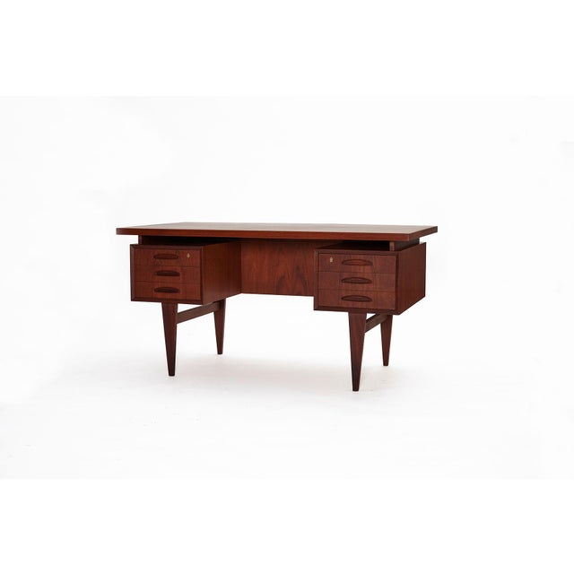 Mid-Century Modern Mid-Century Teak Desk, Denmark, 1960s For Sale - Image 3 of 18