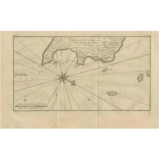 Antique Map of Coiba Island by Anson, 1749 For Sale