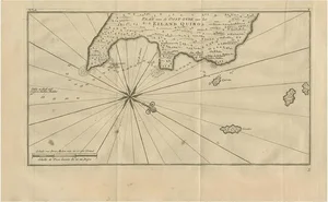 Antique Map of Coiba Island by Anson, 1749
