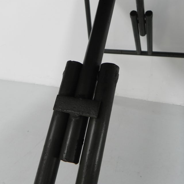 Industrial Folding Table in Steel, 1950s For Sale - Image 6 of 18