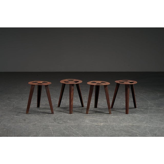 Industrial Stool in Wood For Sale - Image 15 of 15