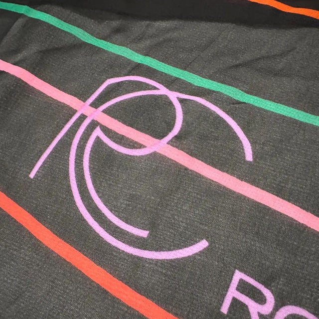 1980s Polychrome Italian Long Silk Scarf by Roberto Capucci For Sale - Image 9 of 9