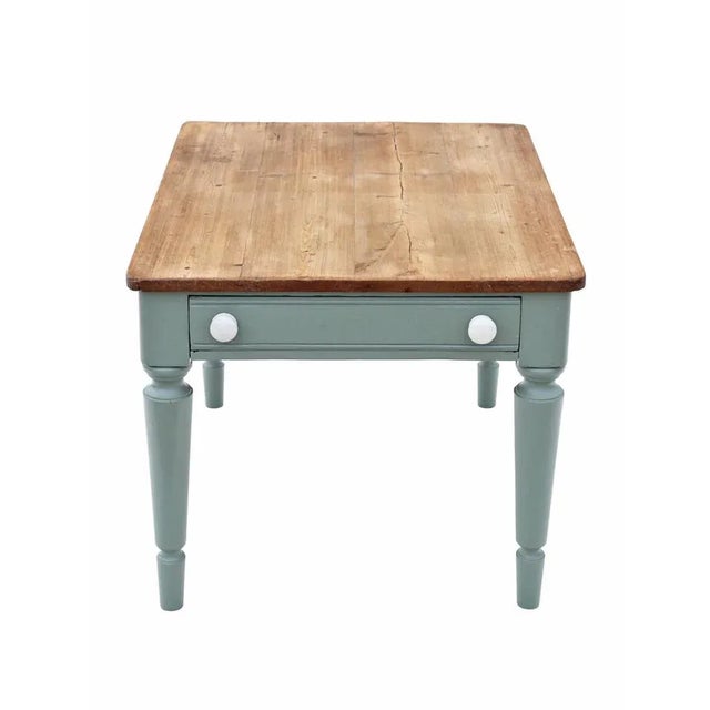 Antique Pine Kitchen Dining Table, 1915 For Sale - Image 6 of 10