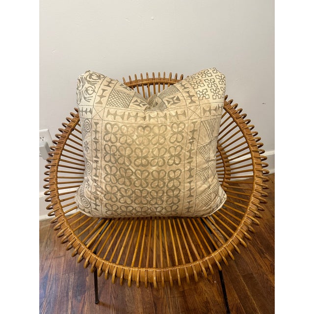 Antique White Fortuny Ashanti Pattern Down Cushions For Sale - Image 8 of 10