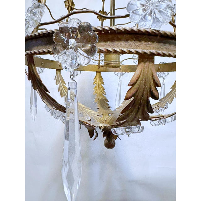 French Country Antique 19th-Century French Bird-Cage Empire Chandelier. For Sale - Image 3 of 10