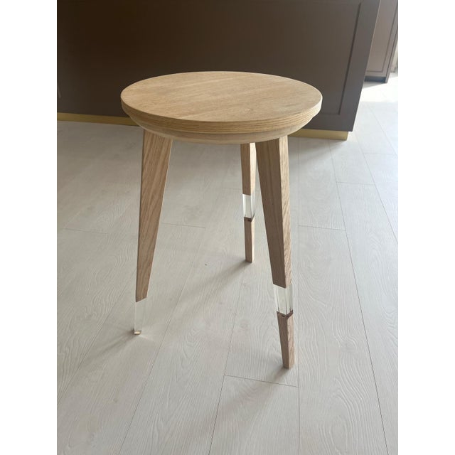 Custom Italian Lieve Side Table For Sale - Image 4 of 6