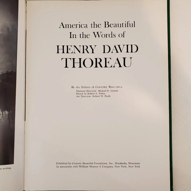 "America the Beautiful In the Words of Henry Thoreau" hardcover vintage book. Thought provoking book of the writings of...