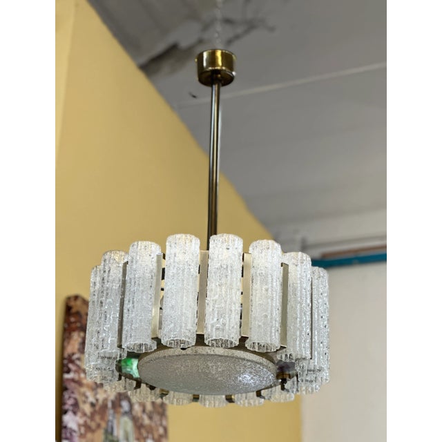 Metal Chandelier from Barovier & Toso, 1950s For Sale - Image 7 of 9
