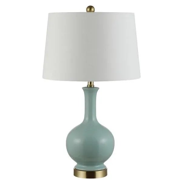 Metal Safavieh Bowie Ceramic Table Lamp - Robins Egg Blue For Sale - Image 7 of 7