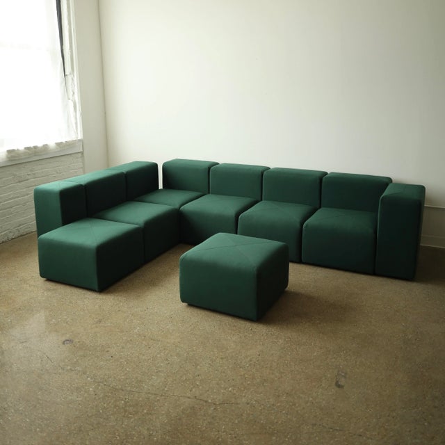 c. 1970s, Italy - fully restored in wool hopsack. It can be arranged in any way, as each piece connects and disconnects...