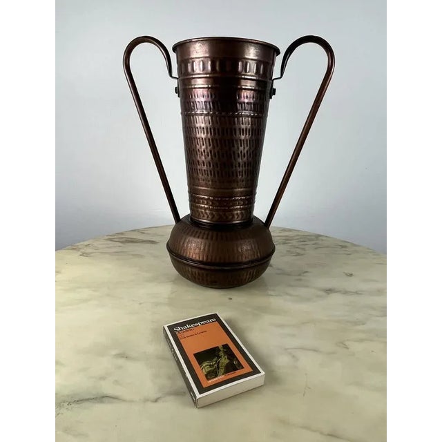 Italian Copper Umbrella Stand, 1970 For Sale - Image 3 of 8