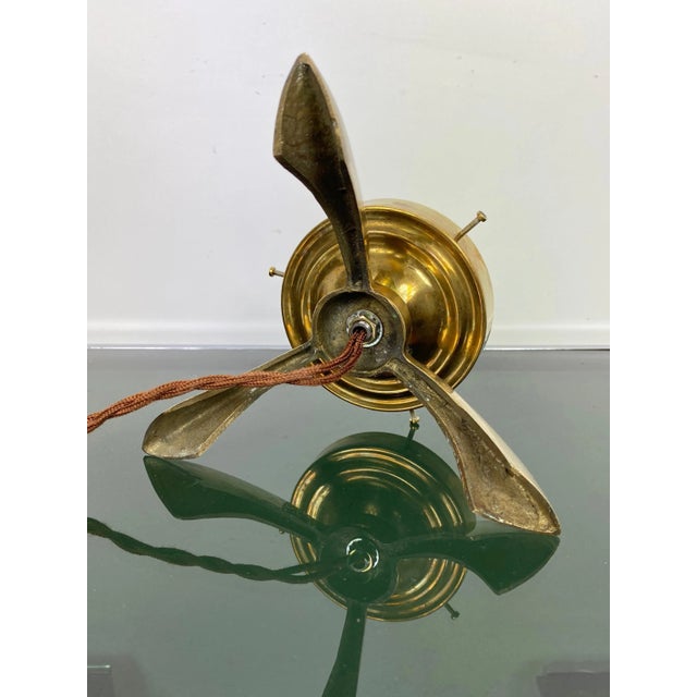 Space Age Opaline Glass & Brass Tripod Table Lamp by Angelo Lelli, 1960s For Sale - Image 11 of 17