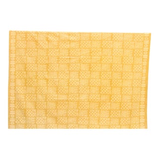 Golden Tiles Indian Block Print Coverlet For Sale