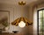 Brass Scalloped Brass Pendant Light, Handcrafted Solid Brass Scalloped Pendant With Opal Glass Globe For Sale - Image 8 of 12