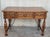 French 20th Century French Louis XV Style Carved Walnut Writing Desk With Three Drawers For Sale - Image 3 of 9