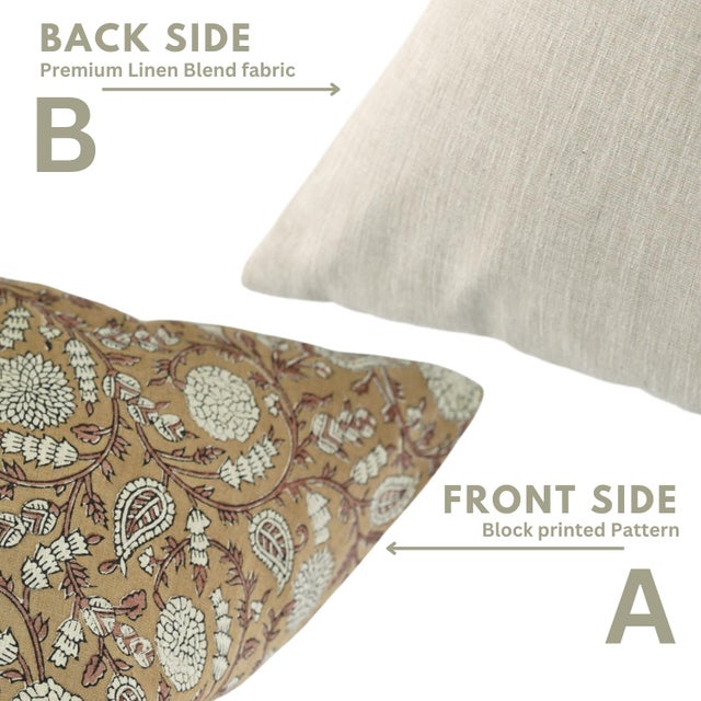 Fabdivine Shilong Handmade Pure Linen Pillow Cover 18x18 Decorative Throw Cushion For Sale - Image 4 of 9