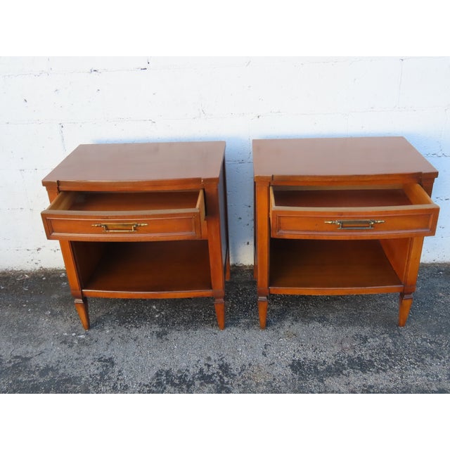 Mid Century Modern Side End Tables Nightstands a Pair 6306 For Sale - Image 11 of 18