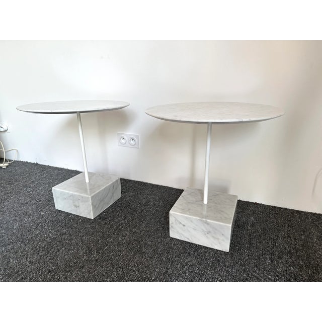 Metal Pair of Side Tables Primavera by Ettore Sottsass. Italy, 1980s For Sale - Image 7 of 13