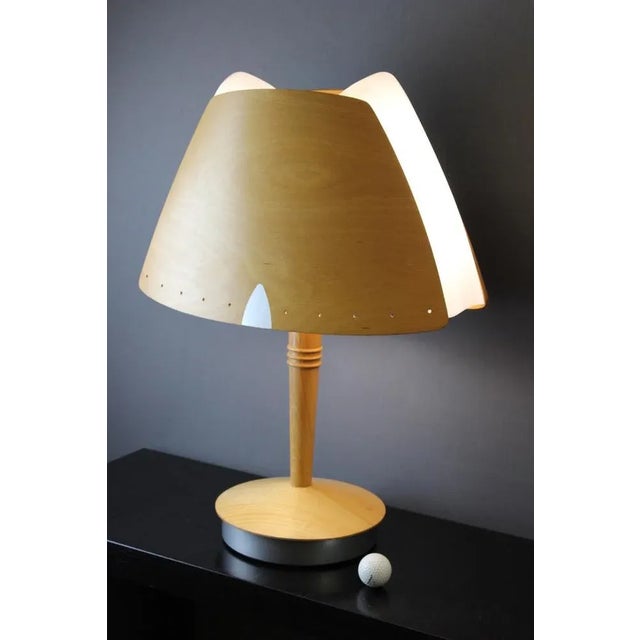 Scandinavian beech and methacrylate style office lamp of the company Lucid, made in France for the Hilton hotel in...