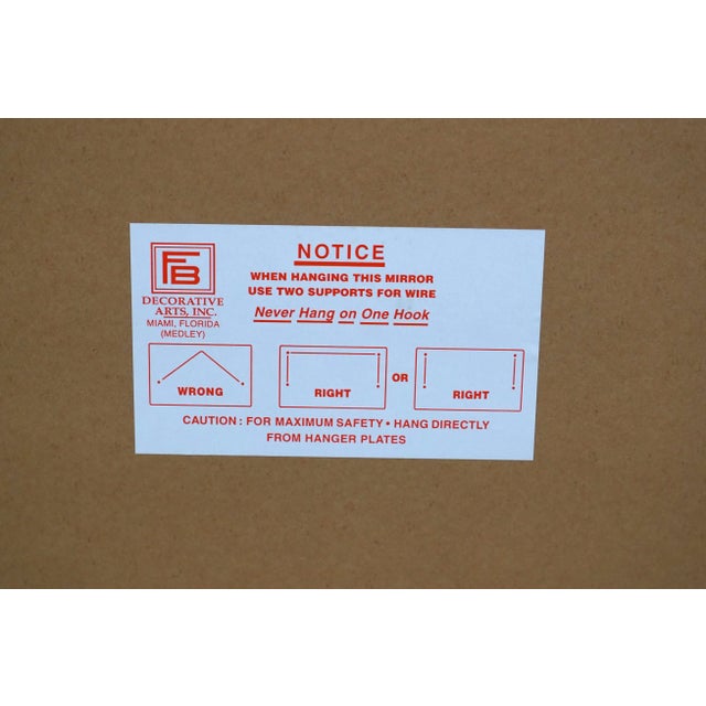 Friedman Brothers Model 1747 Gold Beveled Glass Mirror For Sale - Image 12 of 12