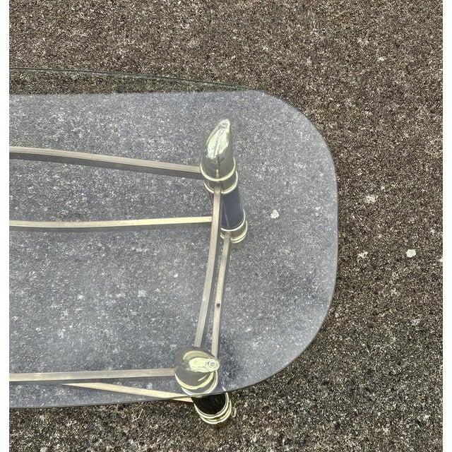 Italian Faux Tusk Glass Coffee Table, 1980s For Sale - Image 12 of 15