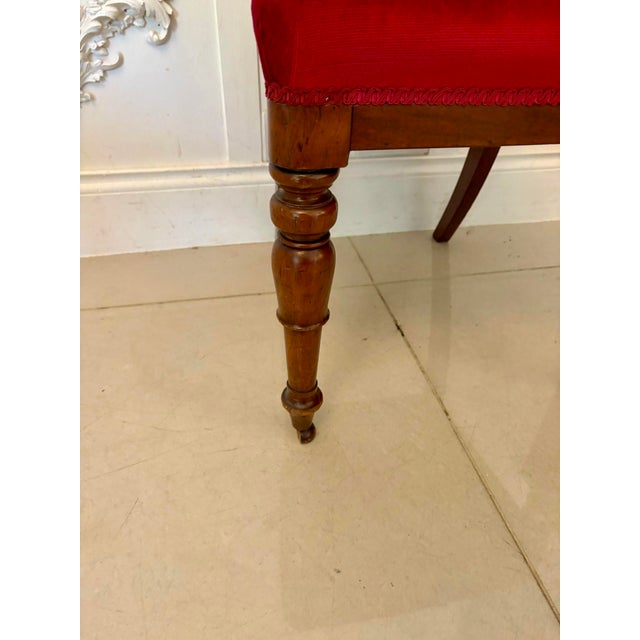 Red Antique Victorian Mahogany Dining Chairs from Holland and Sons, 1850s, Set of 10 For Sale - Image 8 of 11