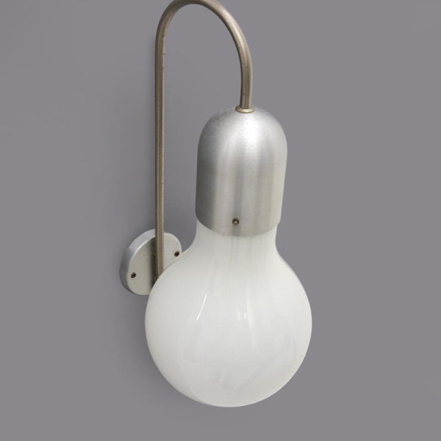 Mid-Century Modern Wall Lamp with Glass Diffuser from Stilux Milano, 1960s For Sale - Image 3 of 15
