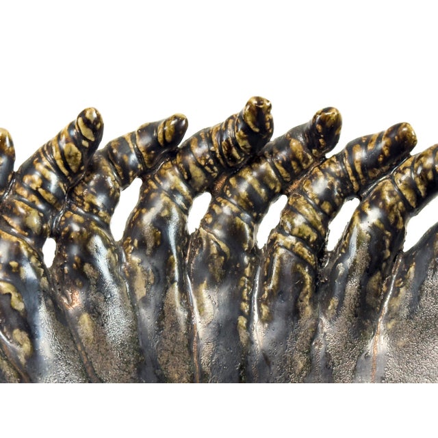 Ceramic Brutalist Danish Ceramic Bowl, 1970s For Sale - Image 7 of 12