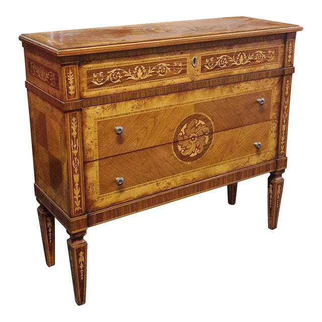 Louis XVI Style Chest of Drawers, 1980s For Sale - Image 4 of 8