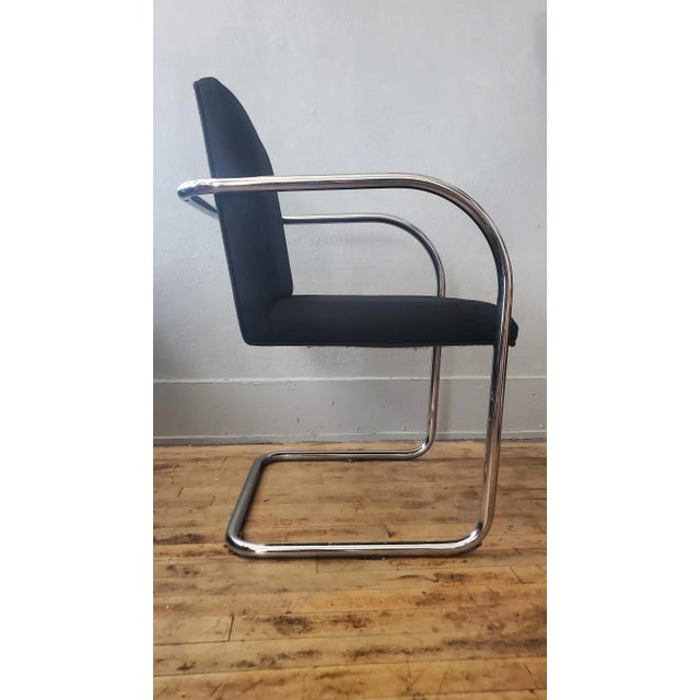 Ebony Mid 20th Century Brno Tubular Chair by Mies Van Der Rohe for Gordon International For Sale - Image 8 of 11