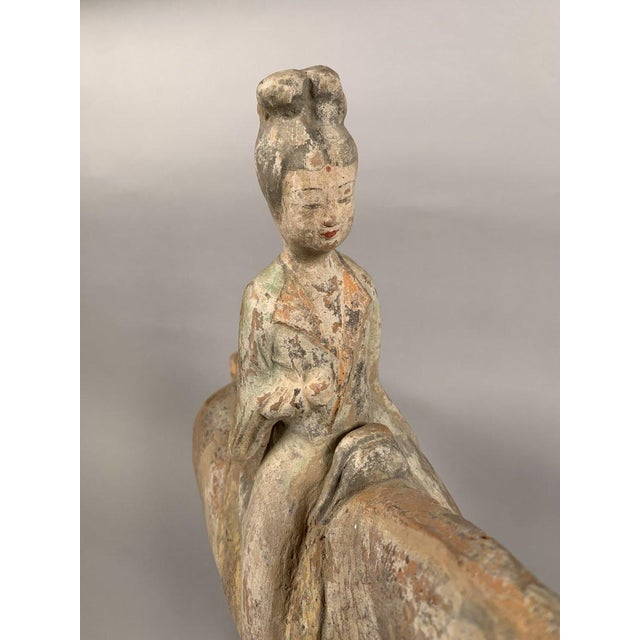 Terracotta Sculpture of a Horseman, Han Dynasty, 206 BC - 220 AD, Mingqi, China For Sale - Image 12 of 12