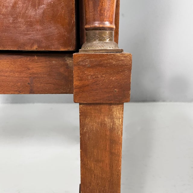 19th Century Empire Italian Bedside Tables in Wood, Set of 2 For Sale - Image 12 of 15