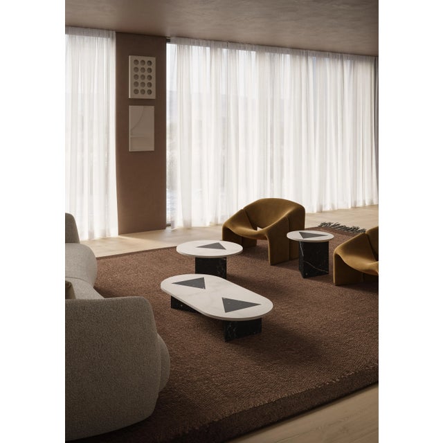 Modern Modern Coffee Table L in Black and White Marble, Designer Lorenzo Zaccarin For Sale - Image 3 of 3