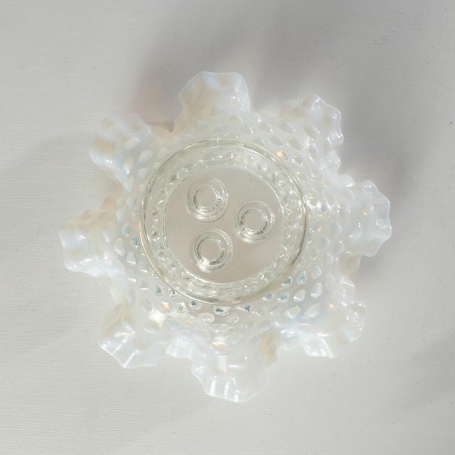 Blue Opalescent Hobnail Epergné by Fenton For Sale - Image 9 of 10