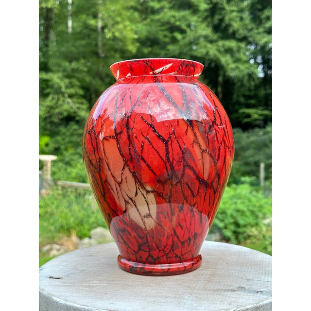 1950s Mid Century Ikora Art Glass Vase, Wmf Germany For Sale - Image 9 of 9