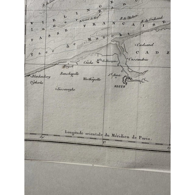 Black Map of the Scheldt Estuaries, 1822 For Sale - Image 8 of 13