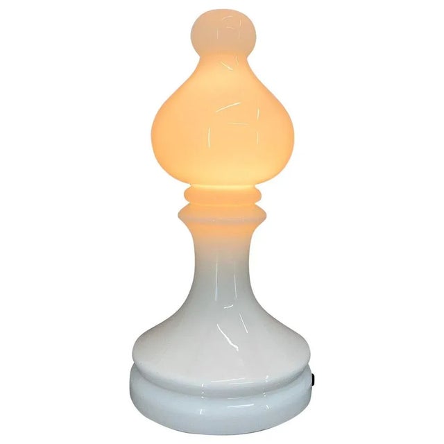 All-Glass Bishop Table Lamp attributed to Ivan Jakes, 1970s For Sale - Image 12 of 12