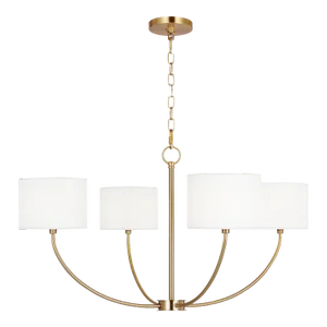 Kate Spade by Visual Comfort Studio Sawyer Chandelier, Burnished Brass, Small
