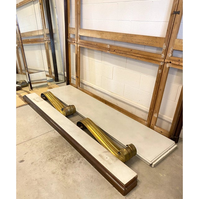 Metal Console with Mirror by Osvaldo Borsani, 1940s For Sale - Image 7 of 11