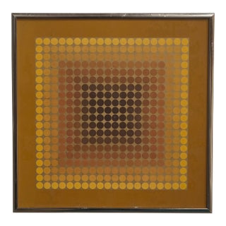 1970s Victor Vasarely Heliogravure CTA-101 Reproduction Print For Sale