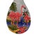 1950s Mid-Century Hand Painted 3d Flamingo on a Tropical Beach Themed Spoon Rest For Sale - Image 5 of 6