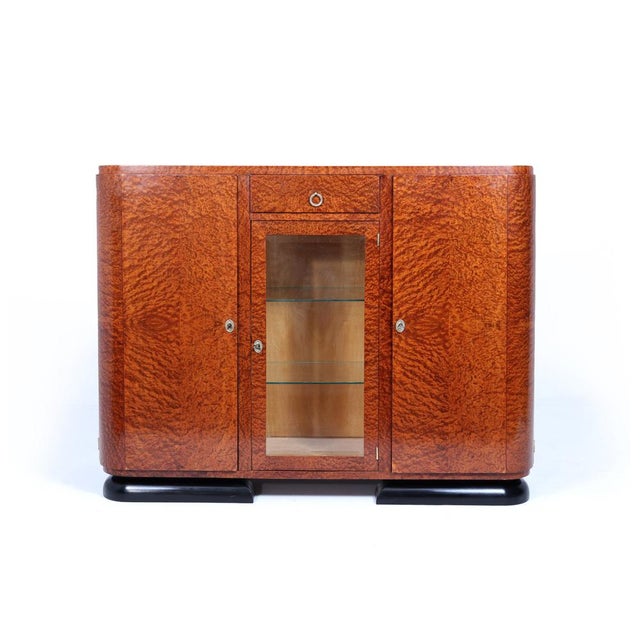 French Art Deco Burr Thuya Display Sideboard, 1925 For Sale - Image 16 of 16