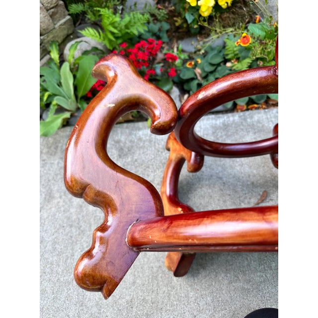 Large Chinese Rosewood Carved Pedestal Base Stand Fish Bowl Planter Jardiniere For Sale - Image 9 of 12
