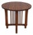 Mission Style Oak Round Occasional Table For Sale
