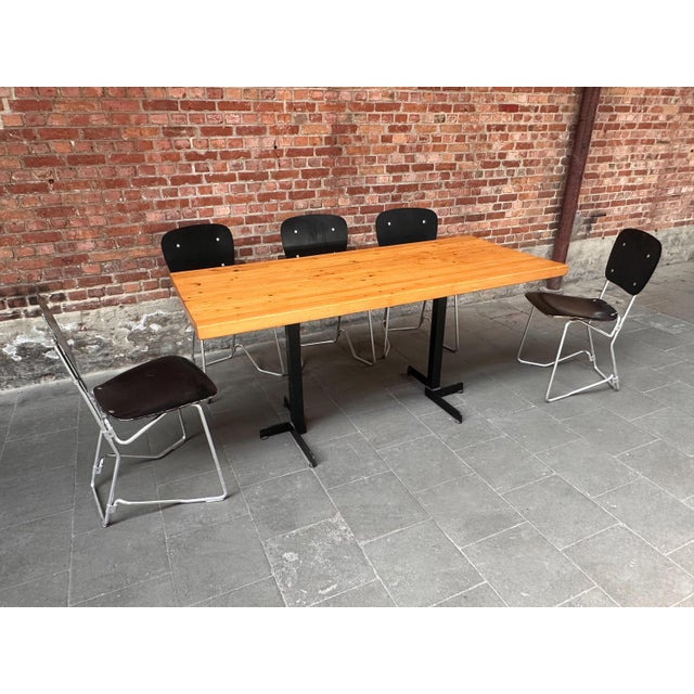 Mid-Century Modern Dining Table by Charlotte Perriand for Les Arcs, France, 1960s For Sale - Image 3 of 18
