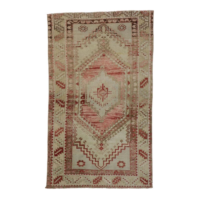 Vintage Turkish Oushak Rug - 03'03 X 05'06 For Sale