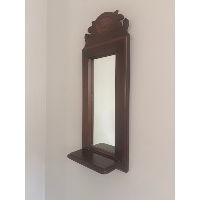 1980s Federal Style Mirror With Shelf For Sale - Image 4 of 10