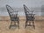 Richard Dimes Company Late 20th Century Pair of d.r. Dimes Sack Back Windsor Arm Chairs Bench Made Black Crackle Finish For Sale - Image 4 of 9